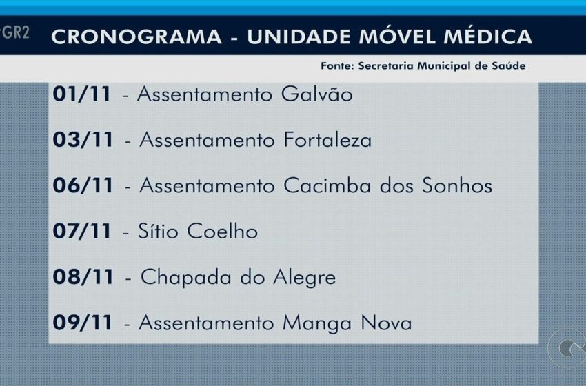  Unidade Móvel Médica vai atender 11 localidades da zona rural de Petrolina no mês de novembro – G1